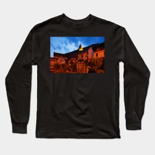 Old town, dusk, Bacharach, Middle Rhine, Rhine, evening Long Sleeve T-Shirt